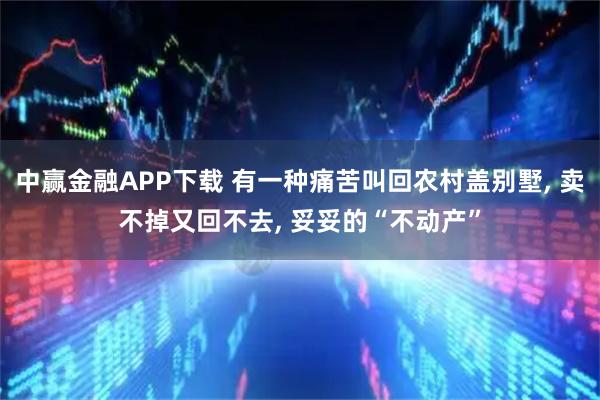 中赢金融APP下载 有一种痛苦叫回农村盖别墅, 卖不掉又回不去, 妥妥的“不动产”