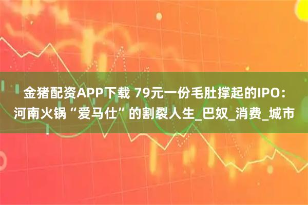 金猪配资APP下载 79元一份毛肚撑起的IPO：河南火锅“爱马仕”的割裂人生_巴奴_消费_城市