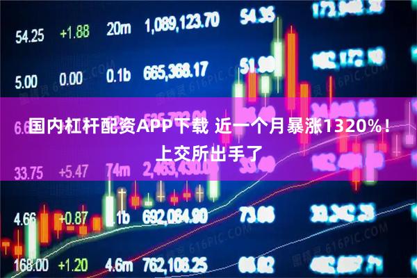 国内杠杆配资APP下载 近一个月暴涨1320%！上交所出手了